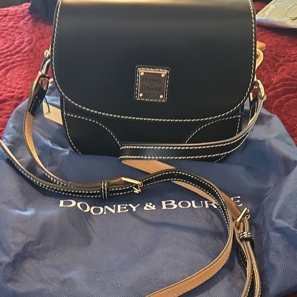 Dooney & Bourke Black and Gold Crossbody Bag Has A Little Scratch